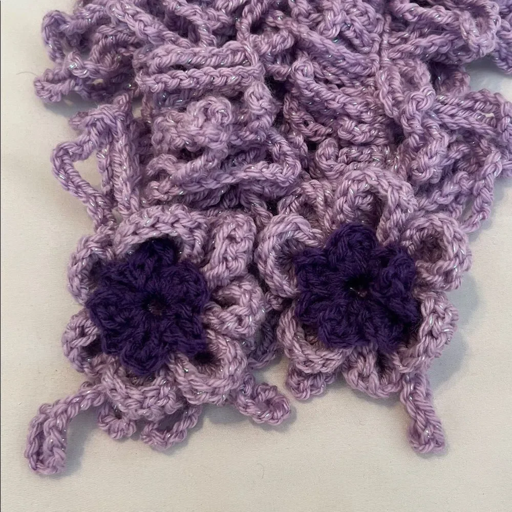 NWT Angela’s Designs one of a kind hand crocheted loopy boa scarf